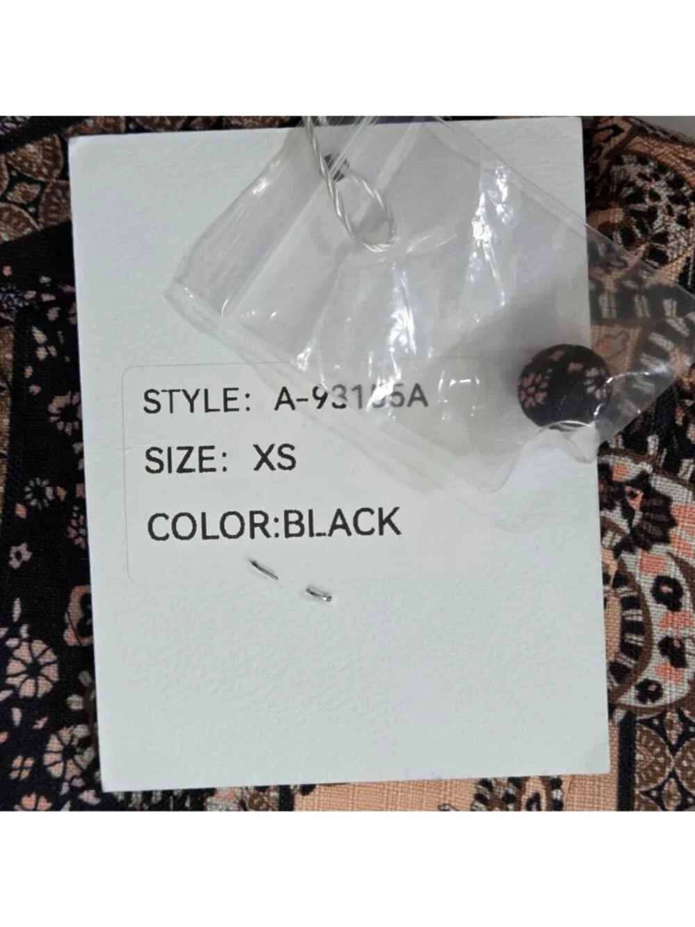 NWOT Nancy Yang Mandarin Collar Midi Dress - Black - Picture 3 of 5